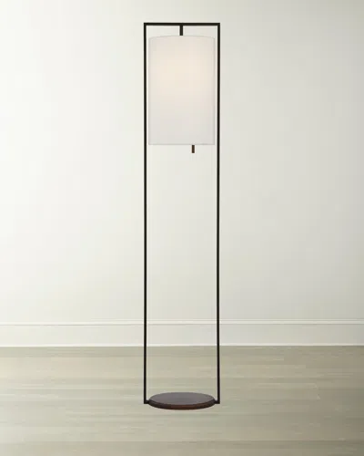 Visual Comfort Signature Zenz 58" Floor Lamp By Ray Booth In Warm Iron/dark Walnut