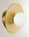 Visual Comfort Studio 1 - Light Angled Wall Sconce Nodes By Kelly Wearstler In Burnished Brass