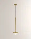 Visual Comfort Studio 1 - Light Long Pendant Nodes By Kelly Wearstler In Burnished Brass