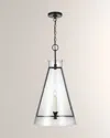 Visual Comfort Studio 1 - Light Pendant Keystone Aged Iron By Chapman & Myers In Aged Iron