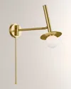 Visual Comfort Studio 1 - Light Pivot Wall Sconce Nodes By Kelly Wearstler In Burnished Brass