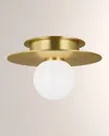 Visual Comfort Studio 1 - Light Small Flush Mount Nodes By Kelly Wearstler In Burnished Brass