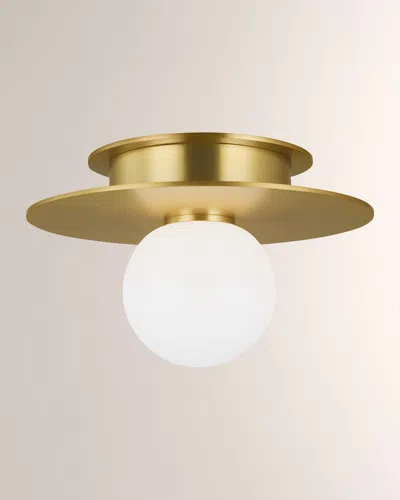Visual Comfort Studio 1 - Light Small Flush Mount Nodes By Kelly Wearstler In Burnished Brass