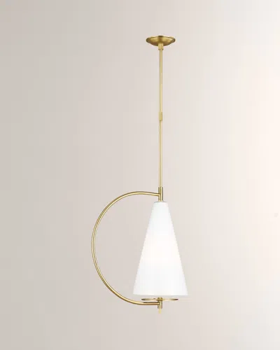 Visual Comfort Studio 1 - Light Tall Pendant Gesture By Kelly Wearstler In Burnished Brass