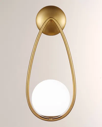 Visual Comfort Studio 1- Light Sconce Galassia By Aerin In Burnished Brass