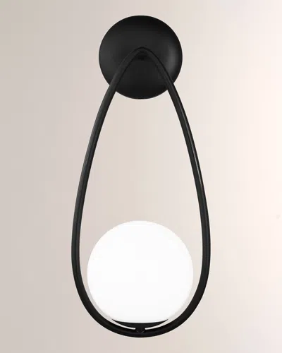 Visual Comfort Studio 1- Light Sconce Galassia By Aerin In Midnight Black