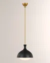 Visual Comfort Studio 1 -lightmedium Pendant Lucerne By Aerin In Midnight Black Burnished Brass