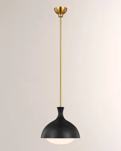 Visual Comfort Studio 1 -lightmedium Pendant Lucerne By Aerin In Midnight Black Burnished Brass