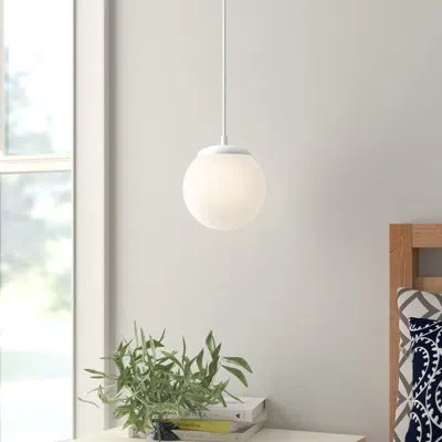 Visual Comfort Studio 1 - Light Single Globe Pendant In White