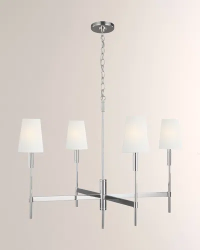 Visual Comfort Studio 4 - Light Chandelier Beckham Classic By Thomas O'brien In Polished Nickel