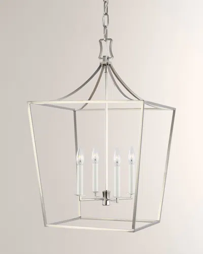 Visual Comfort Studio 4 - Light Lantern Southold By Chapman & Myers In Polished Nickel