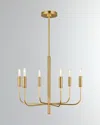 Visual Comfort Studio 6 - Light Chandelier Brianna By Ellen Degeneres In Burnished Brass