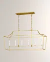 Visual Comfort Studio 6 - Light Linear Lantern Southold By Chapman & Myers In Burnished Brass