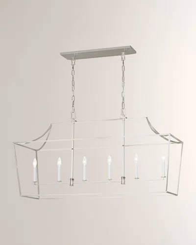 Visual Comfort Studio 6 - Light Linear Lantern Southold By Chapman & Myers In Polished Nickel