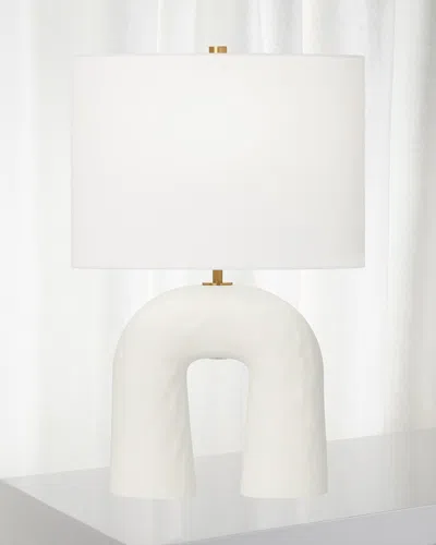 Visual Comfort Studio Aura Small Table Lamp By Hable In White