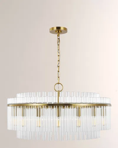 Visual Comfort Studio Beckett Large Chandelier By Chapman & Myers In Burnished Brass