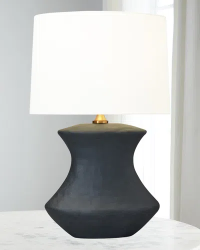 Visual Comfort Studio Bone Table Lamp By Hable In Rough Black Ceramic