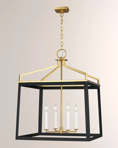 Visual Comfort Studio Carlow Extra Large Lantern By Chapman & Myers In Midnight Black