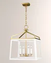 Visual Comfort Studio Carlow Large Lantern By Chapman & Myers In Matte White