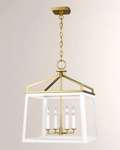 Visual Comfort Studio Carlow Large Lantern By Chapman & Myers In Matte White