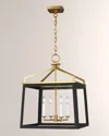 Visual Comfort Studio Carlow Large Lantern By Chapman & Myers In Midnight Black