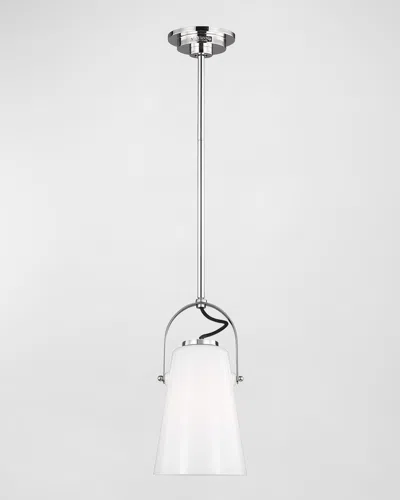 Visual Comfort Studio Hazel Mini Pendant By Lauren Ralph Lauren In Polished Nickel