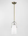 Visual Comfort Studio Hazel Mini Pendant By Lauren Ralph Lauren In Time Worn Brass