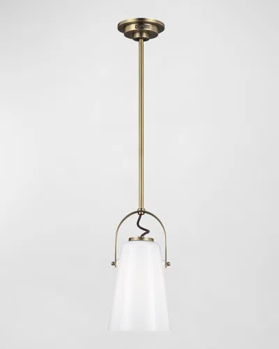 Visual Comfort Studio Hazel Mini Pendant By Lauren Ralph Lauren In Time Worn Brass