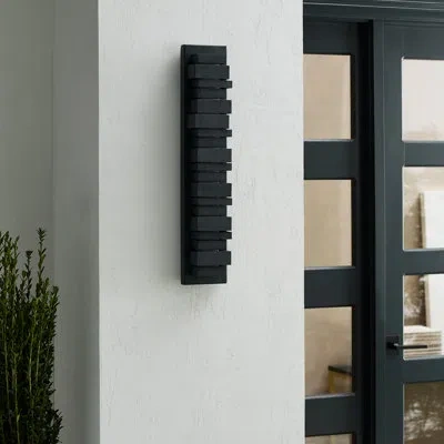 Visual Comfort Studio Ledgend 1 Light Outdoor Flush Mount In Dark Weathered Zinc