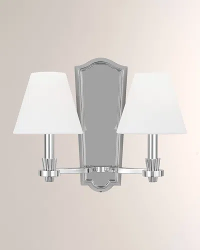 Visual Comfort Studio Paisley Double Sconce By Alexa Hampton In Polished Nickel