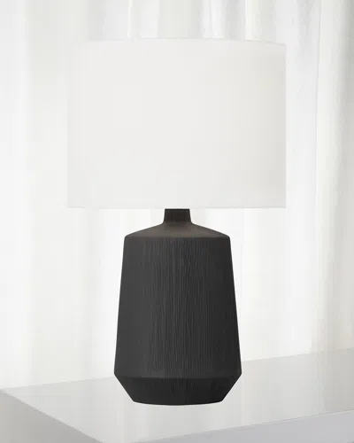 Visual Comfort Studio Panola Table Lamp By Hable In Rough Black Ceramic