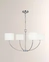 Visual Comfort Studio Sawyer Small Chandelier By Kate Spade New York In Polished Nickel