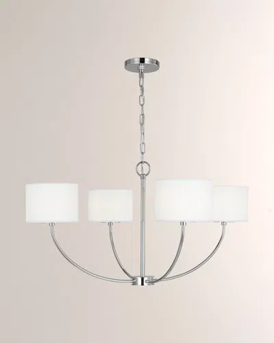 Visual Comfort Studio Sawyer Small Chandelier By Kate Spade New York In Polished Nickel