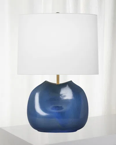 Visual Comfort Studio Ulla Medium Table Lamp By Aerin In Blue Anglia Crackle