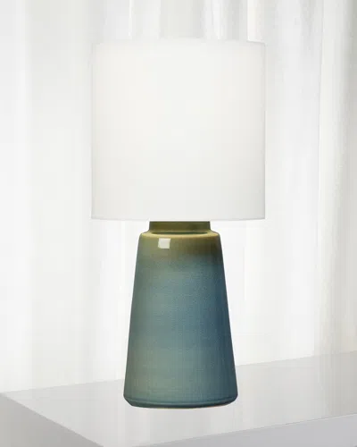 Visual Comfort Studio Vessel Table Lamp By Barbara Barry In Blue Anglia Crackle