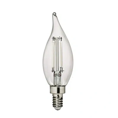 Visual Comfort Studio Visual Comfort & Co. Led Flame Tip 4w Warm White E12 Candelabra Base Clear Edison Style Light Bulb