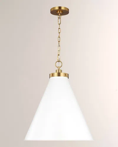Visual Comfort Studio Wellfleet Large Cone Pendant By Chapman & Myers