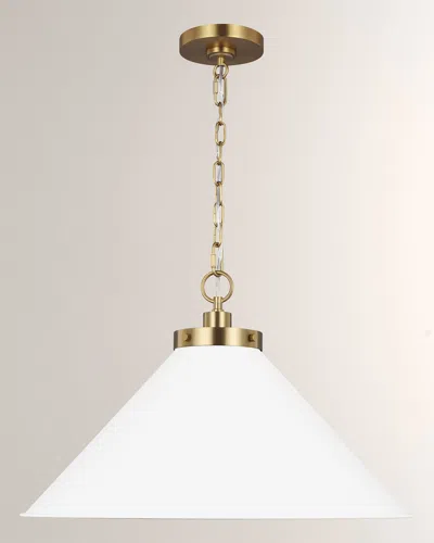 Visual Comfort Studio Wellfleet Medium Wide Pendant By Chapman & Myers
