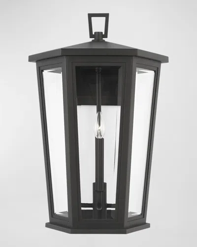 Visual Comfort Studio Witley Extra-large Wall Lantern By Sean Lavin In Textured Black