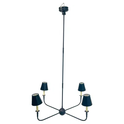 Pre-owned Visual Comfort Thomas O'brien “piaf” 5-light Chandelier For , Height Adjustable In Brown