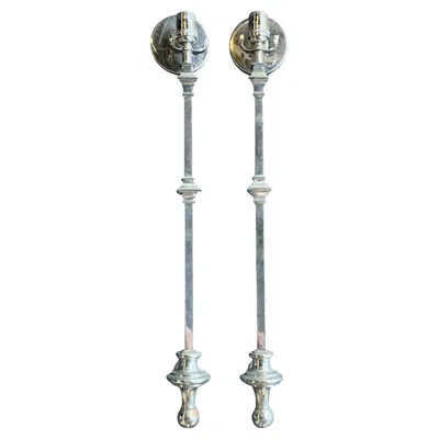 Pre-owned Visual Comfort Vintage Regency Polished Chrome Wall Sconce - A Pair In Transparent