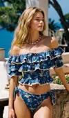 Visual Mood Anthea Double Ruffle Off Shoulder Bikini Set