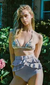 Visual Mood Luna Embroidered Triangle Bikini Set