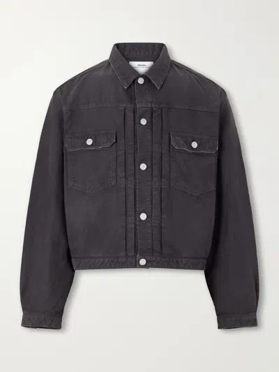 Visvim 101xx Embroidered Garment-dyed Corduroy Jacket In Black