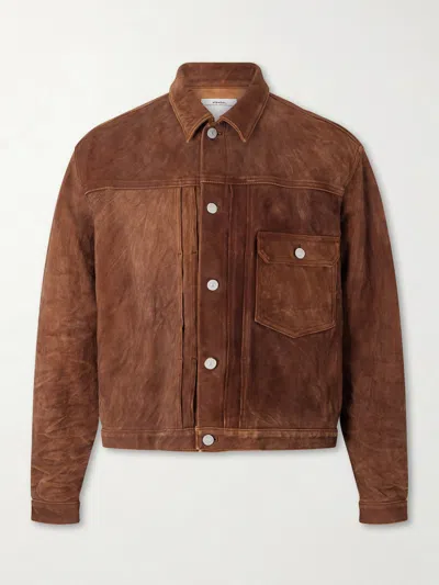 Visvim 102x Cropped Leather Jacket In Brown