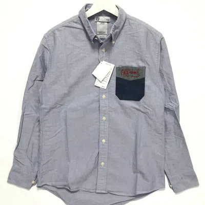 Pre-owned Visvim 15ss Official Pocket Oxford L/s Shirt Giza In Blue