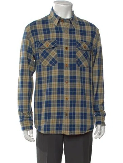 Pre-owned Visvim 2014 Plaid Print Shirt In Blue