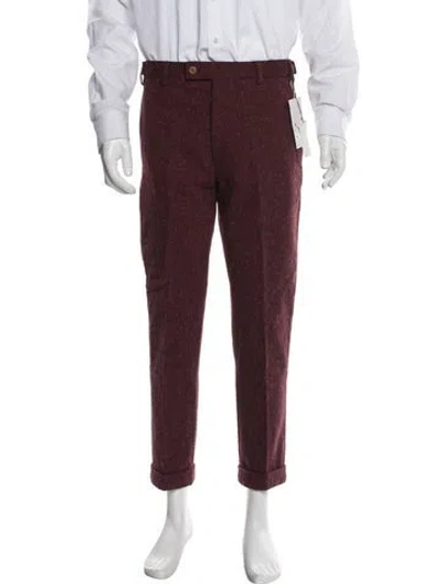 Pre-owned Visvim 2014 Straight Leg Pants W/ Tags In Burgundy