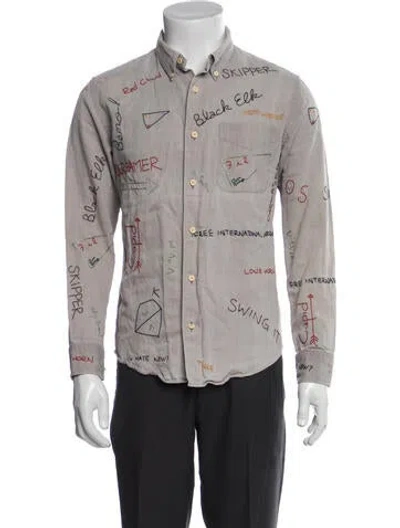 Pre-owned Visvim 2015 Printed Shirt In Gray