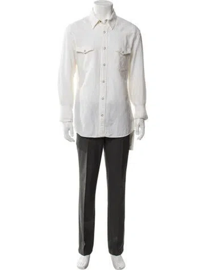 Pre-owned Visvim 2016 Long Sleeve Western Shirt In White